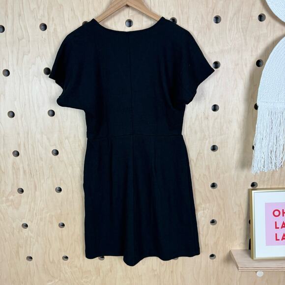 Madewell Women’s Cross-Front Flutter-Sleeve Mini Dress Size Medium - Picture 3 of 5